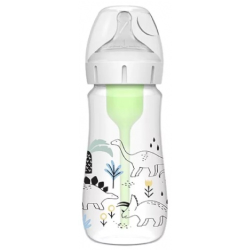 Biberon boca ancha pp options+ dr brown´s natural flow 1 unidad 270 ml dinosaurio - dr brown´s natur