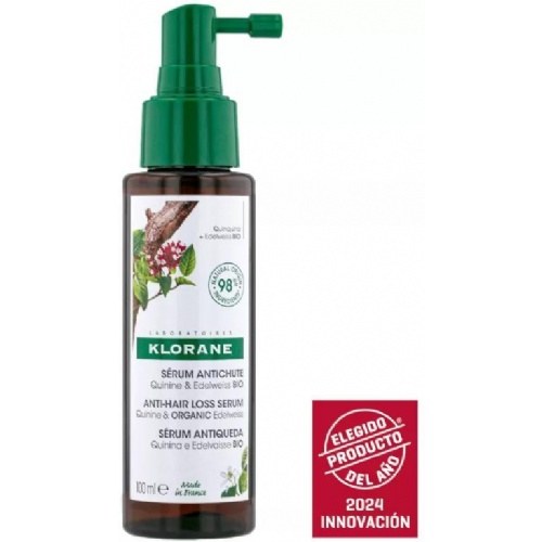 Klorane serum anticaida a la quinina y edelweiss bio  1 frasco con pulverizador 100 ml