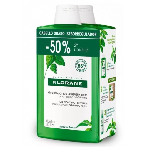 Klorane duplo champu ortiga 2x400ml