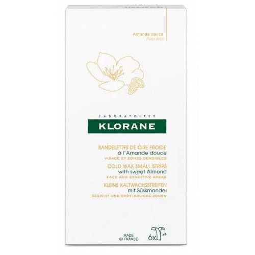 Klorane cera depilatoria en frio rostro (6 bandas dobles)