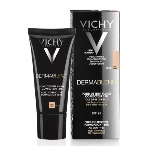 DERMABLEND FONDO DE MAQUILLAJE CORRECTOR - VICHY COSMETICA CORRECTORA (30 ML 25 NUDE)