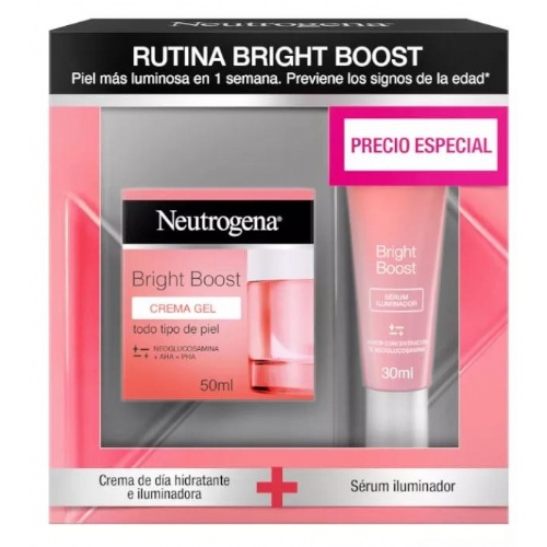 Neutrogena bright boost pack crema gel 50ml + serum iluminiador 75ml