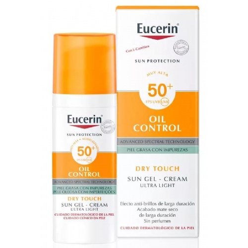 Eucerin sun protection 50+ gel creme rostro oil control  1 envase 50 ml