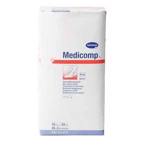 Medicomp compresas de tejido no tejido esteriles (50 unidades 20 cm x 10 cm)
