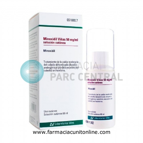 MINOXIDIL VIÑAS 50 mg/ml SOLUCION CUTANEA, 1 frasco de 60 ml