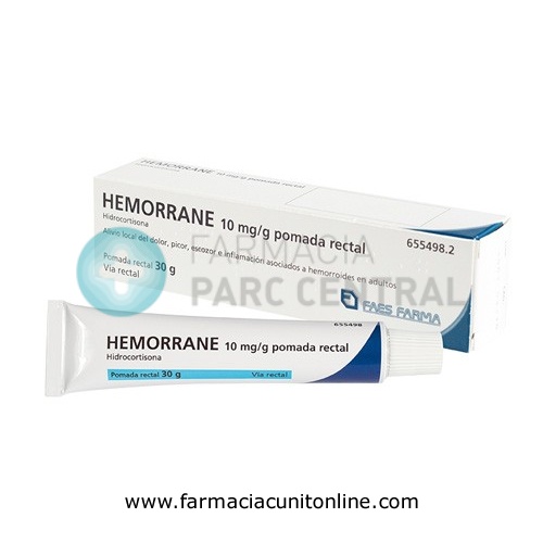 HEMORRANE 10 mg/g POMADA RECTAL , 1 tubo de 30 g