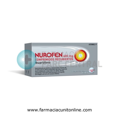 NUROFEN 400 mg COMPRIMIDOS RECUBIERTOS, 12 comprimidos