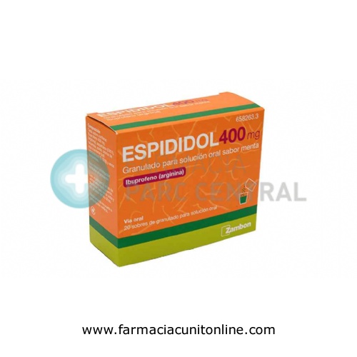 ESPIDIDOL 400 mg GRANULADO PARA SOLUCION ORAL SABOR MENTA , 20 sobres