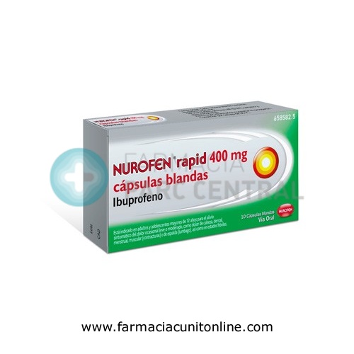 NUROFEN RAPID 400 mg CAPSULAS BLANDAS , 10 cápsulas