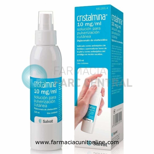 CRISTALMINA 10 mg/ml SOLUCION PARA PULVERIZACION CUTANEA, 1 frasco de 125 ml