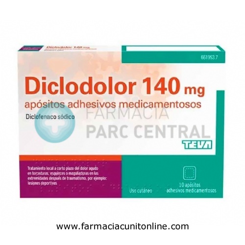 DICLODOLOR 140 MG APOSITOS ADHESIVOS MEDICAMENTOSOS 10 apósitos