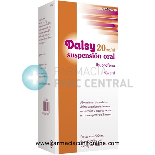 DALSY 20 mg/ml SUSPENSION ORAL , 1 frasco de 150 ml