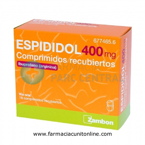 ESPIDIDOL 400 mg COMPRIMIDOS RECUBIERTOS, 18 comprimidos