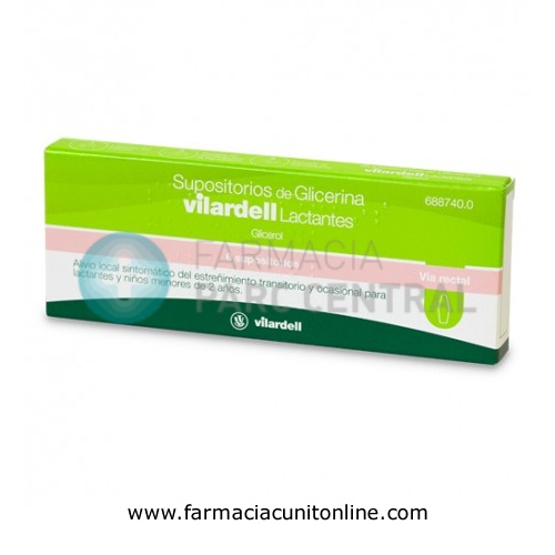 SUPOSITORIOS DE GLICERINA VILARDELL LACTANTES, 6 supositorios
