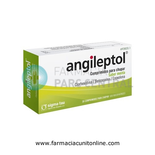 ANGILEPTOL COMPRIMIDOS PARA CHUPAR SABOR MENTA, 30 comprimidos