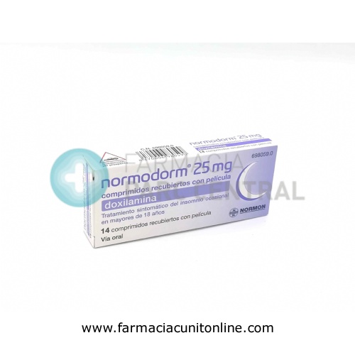 NORMODORM 25 MG COMPRIMIDOS RECUBIERTOS CON PELICULA , 14 comprimidos