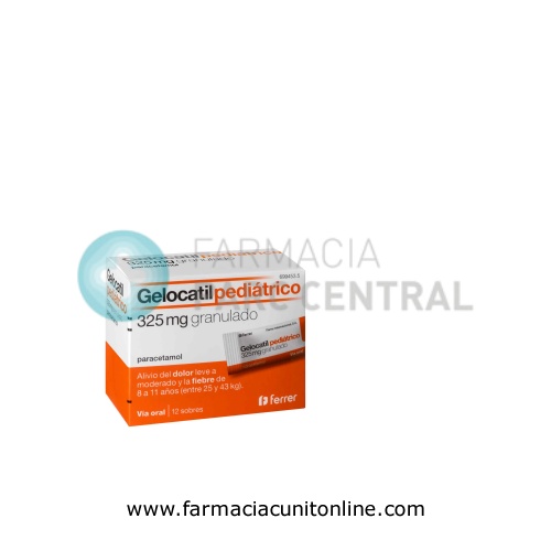 GELOCATIL PEDIATRICO 325 mg granulado , 12 sobres