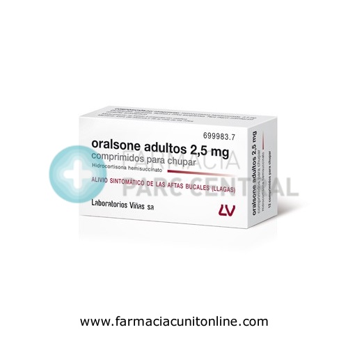 ORALSONE  ADULTOS 2,5 mg COMPRIMIDOS PARA CHUPAR, 12 comprimidos