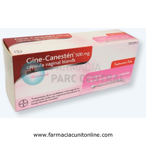 GINE-CANESTEN 500 MG CAPSULA VAGINAL BLANDA ,  1 capsula vaginal blanda + 1 aplicador