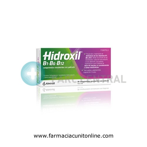 HIDROXIL B1-B6-B12 COMPRIMIDOS RECUBIERTOS CON PELICULA , 30 comprimidos