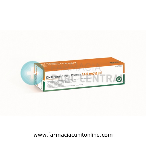 DICLOFENACO KERN PHARMA  11,6 mg/g GEL, 1 tubo de 100 g