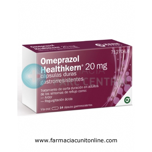 OMEPRAZOL HEALTHKERN 20 mg CÁPSULAS DURAS GASTRORRESISTENTES 14 cápsulas (blister)