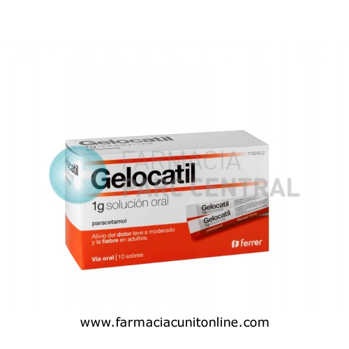 GELOCATIL 1 g SOLUCION ORAL,10 sobres
