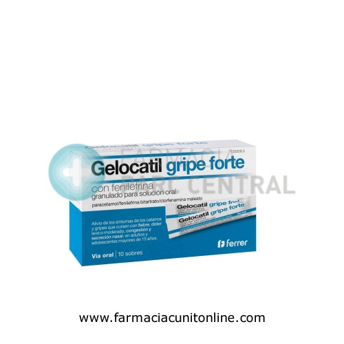 GELOCATIL GRIPE FORTE CON FENILEFRINA GRANULADO PARA SOLUCION ORAL 10 sobres