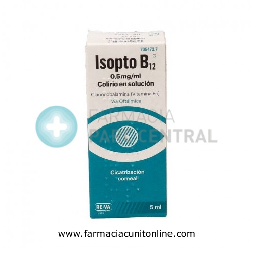 ISOPTO B12 0,5 MG/ML COLIRIO EN SOLUCION , 1 frasco de 5 ml