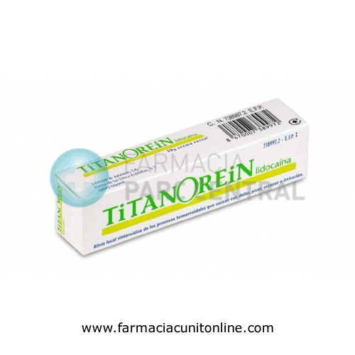 TITANOREIN LIDOCAINA CREMA RECTAL, 1 tubo de 20 g