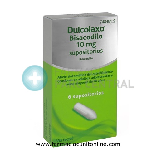 DULCOLAX BISACODILO 10 MG SUPOSITORIOS, 6 supositorios