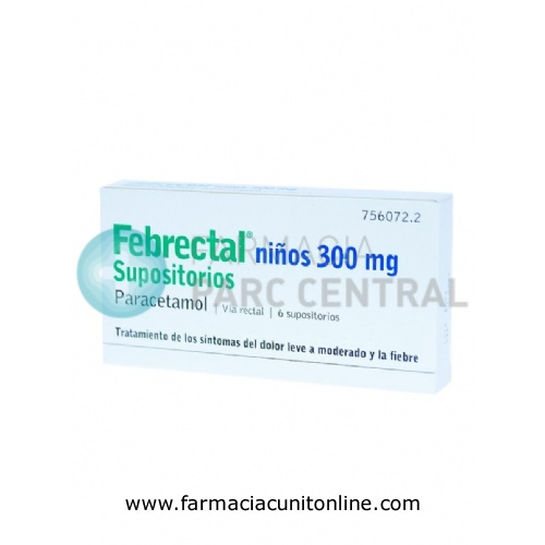 FEBRECTAL NIÑOS 300 MG SUPOSITORIOS , 6 supositorios