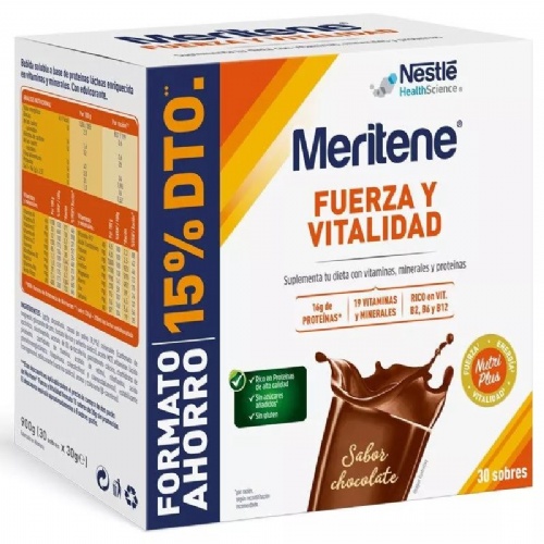 Meritene chocolate pack ahorro 30 sobres 30g