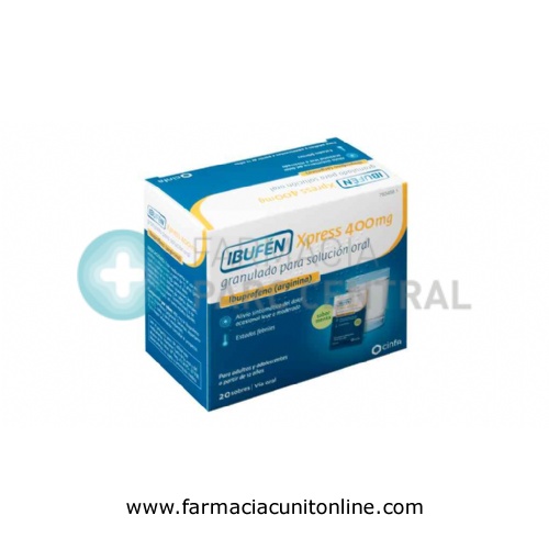 IBUFÉN XPRESS 400 MG GRANULADO PARA SOLUCIÓN ORAL, 20 sobres
