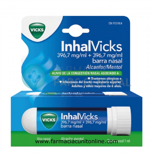 INHALVICKS 396,7 MG/ML   + 396,7 MG/ML BARRA NASAL, 1 aplicador