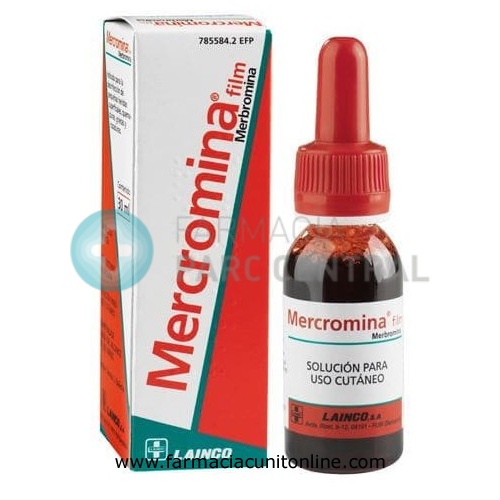 MERCROMINA FILM 20 MG/ML SOLUCIÓN CUTÁNEA, 1 frasco de 30 ml