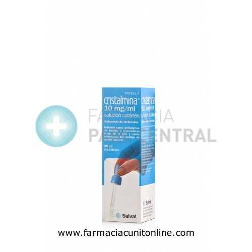 CRISTALMINA 10 mg/ml SOLUCION CUTANEA, 1 frasco de 25 ml