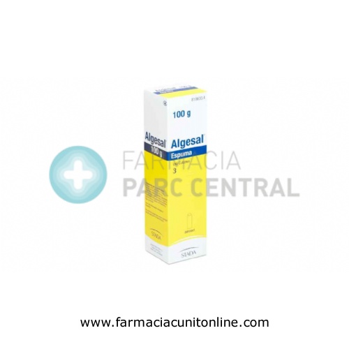 ALGESAL 10 MG/G + 100 MG/G ESPUMA CUTANEA, 1 envase a presión de 100 g