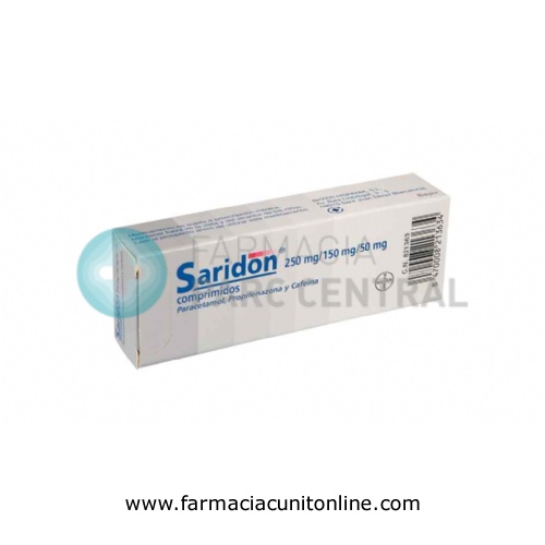 SARIDON 250 mg/150 mg/50 mg COMPRIMIDOS , 20 comprimidos