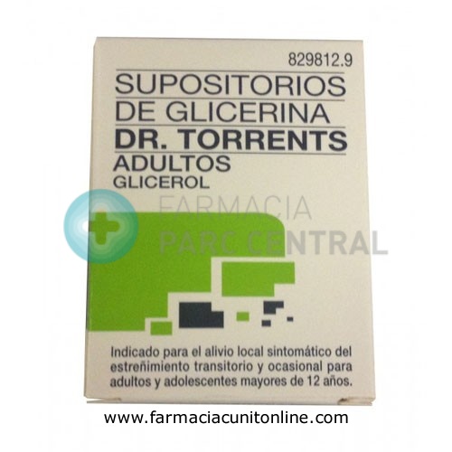 SUPOSITORIOS DE GLICERINA DR. TORRENTS ADULTOS BLISTER 3,27 G SUPOSITORIO , 12 supositorios