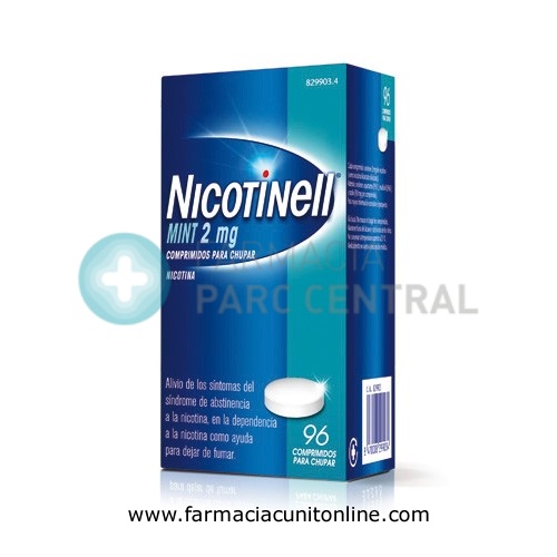 NICOTINELL MINT 2 mg COMPRIMIDOS PARA CHUPAR, 96 comprimidos