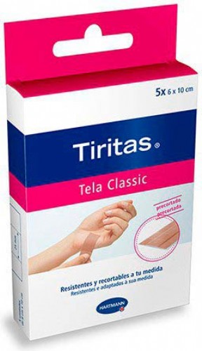 TIRITAS CLASSIC - APOSITO ADHESIVO (PRECORT 1 M X 6 CM  10 U)