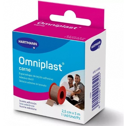 ESPARADRAPO HIPOALERGICO - OMNIPLAST (TEJIDO RESISTENTE 5 M X 2,50 CM)