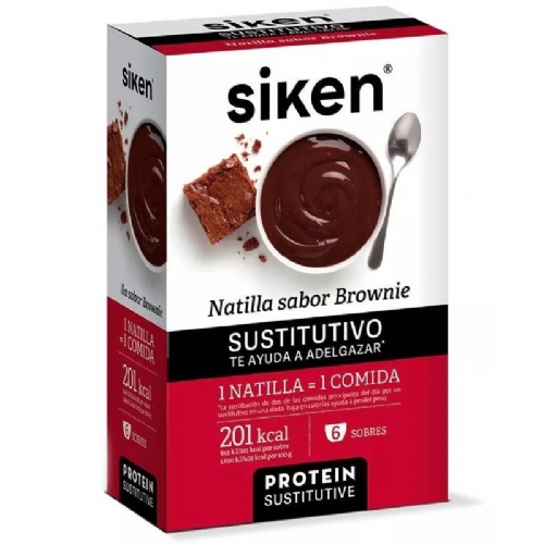 Siken protein sustitutive natilla (6 sobres sabor brownie)