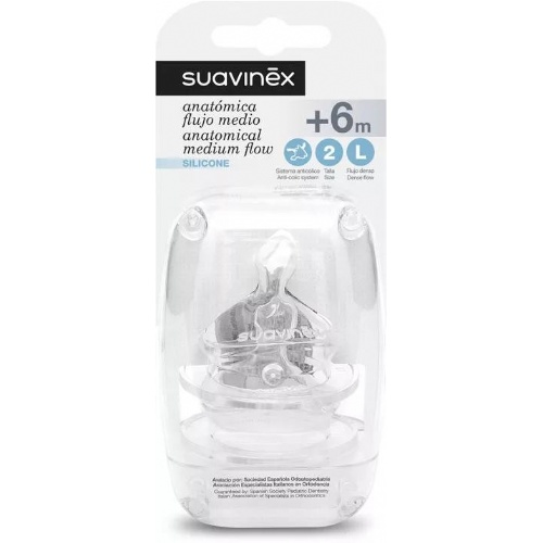 Tetina silicona anatomica - suavinex (talla 2 l 2 unidades)