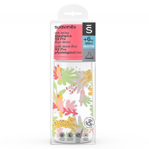 Biberon tetina silicona fisiologica suavinex flujo l 360 ml - suavinex