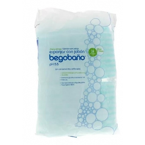 Lisubel o begobaño esponja enjabonada desechable 24 esponja