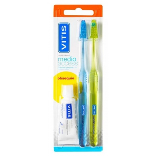 Cepillo dental adulto - vitis access (medio blister 2 unidades)