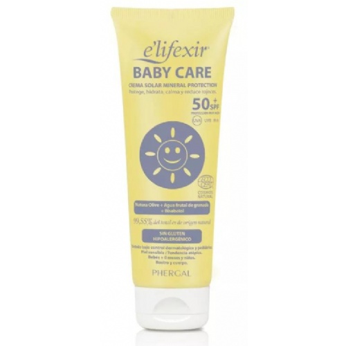 E´lifexir baby care crema solar mineral - protection spf50+ (1 envase 100 ml)