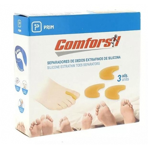 Separadores de dedos - comforsil extrafinos de silicona (3 unidades talla l cc206l)